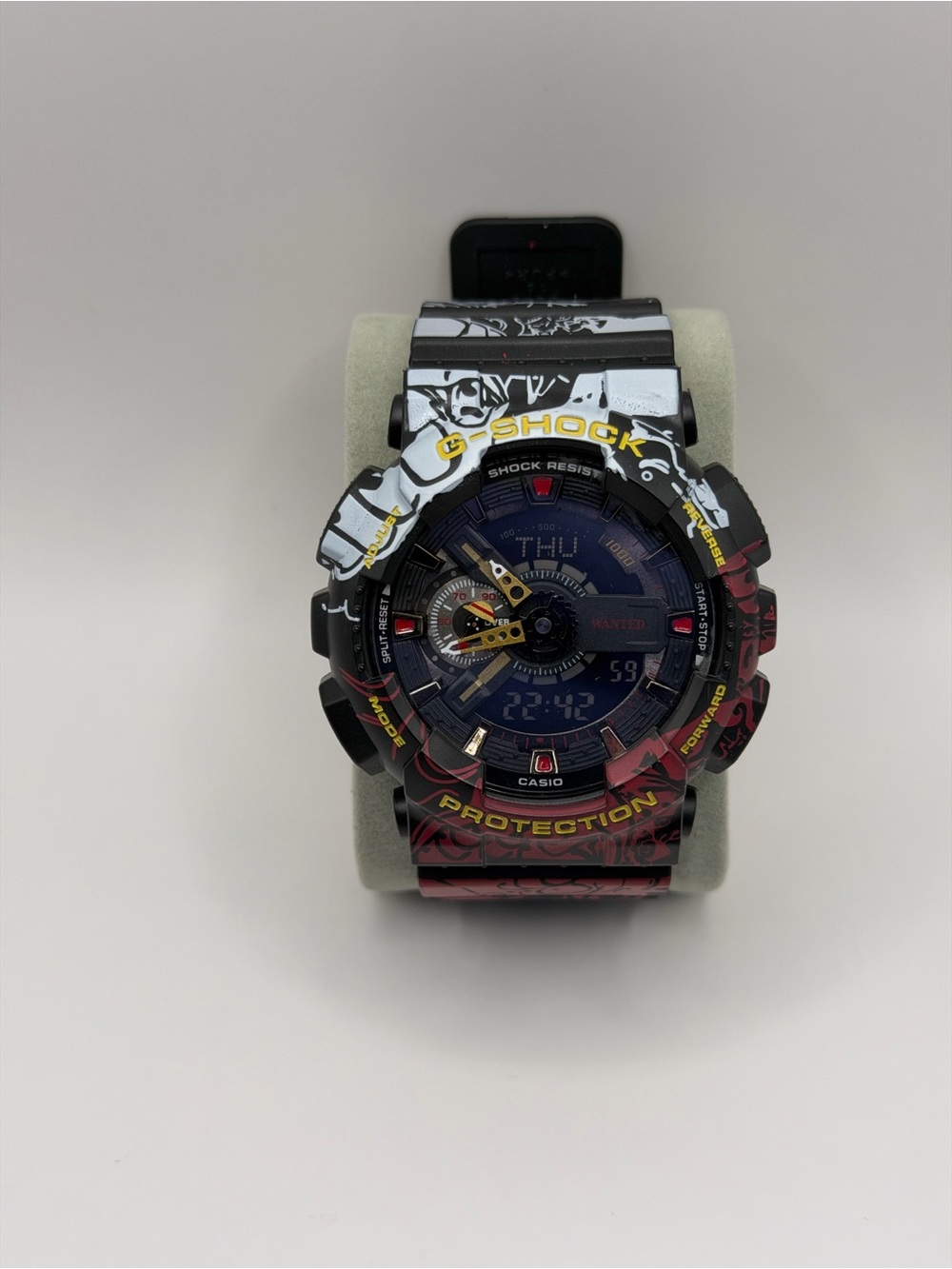 G-Shock Black White Red Graphic Resin Sport Watch